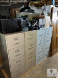 Four 4-Drawer File Cabinets Full of Engineering and Airplane Related Items