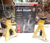 Pair 6 Ton Jack Stands and Pair of 3 Ton Jack Stands