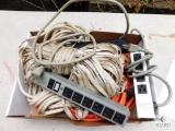 Lot Drop Cords, Power Strips and Rope