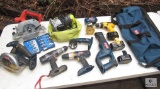 Large Lot of Battery-powered Hand Tools in Bag
