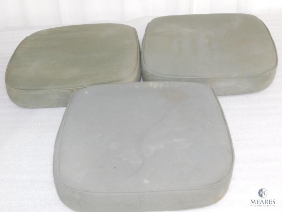 Lot of Three Vintage 5-1/2 Ton Military Vehicle Seat Cushions