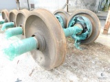 One Set of Railroad Wheels with Axle