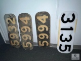 Lot of Four Locomotive Identifier Signs