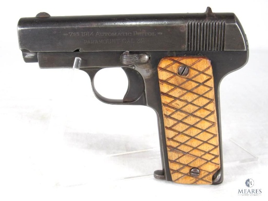 Paramount 1914 7.65mm (.32 Auto) Semi-Auto Pistol