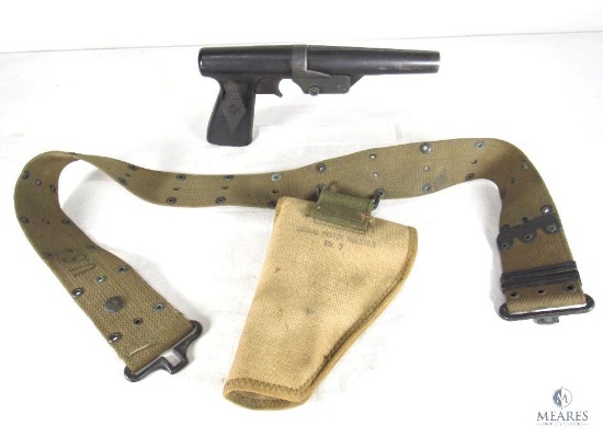USN 1943 US Navy Signal Pistol Mark 5 WWII 10 Gauge Flare Gun With Holster