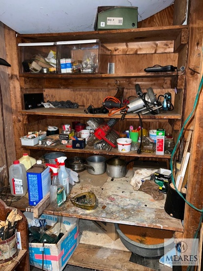 Contents of the Outside Tool Shed and Workshop