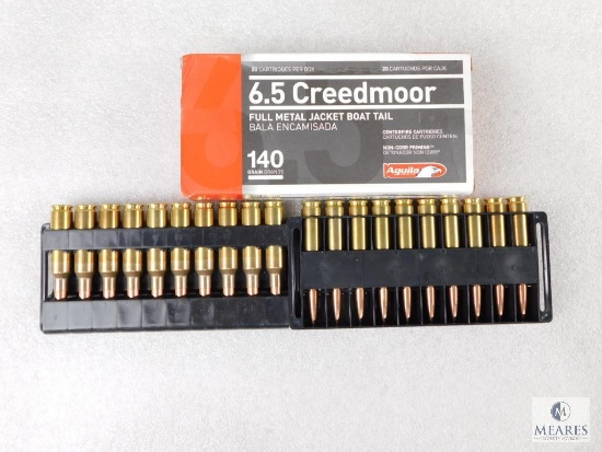 Aguila 20 Rounds 6.5 Creedmoor Ammo 140 Grain FMJBT