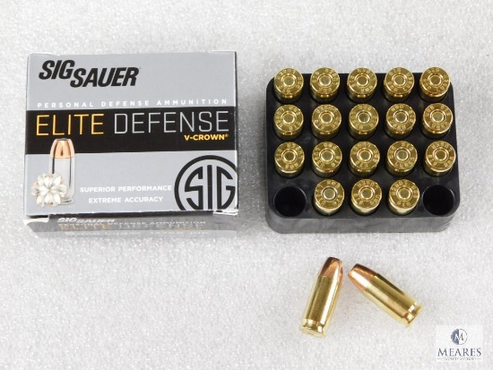 Sig Sauer Elite 20 Rounds 9mm Ammo 147 Grain Hollow Point