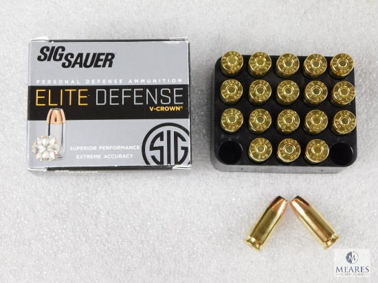 Sig Sauer Elite 20 Rounds 9mm Ammo 147 Grain Hollow Point