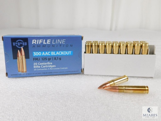 Prvi Partizan 20 Rounds 300 Blackout Ammo 125 Grain FMJ