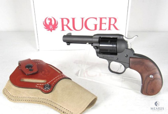 New TALO EXCLUSIVE Ruger Wrangler Birds Head Grip .22LR Revolver With Leather Holster