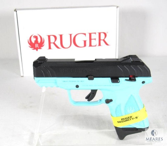 New Ruger Security 9 9mm Luger Semi-Auto Pistol in Turquoise & Black