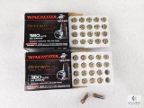 40 Rounds Winchester Defender .380 Auto 95 Grain Bonded Jacketed Hollow Point Ammo