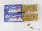 100 Rounds Fiocchi .380 Auto 95 Grain FMJ Ammo