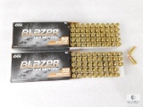 100 Rounds CCI Blazer .40 S&W 165 Grain FMJ Brass Case Ammo