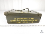 Vintage Metal Ammo Can for 20mm Link Cartridges