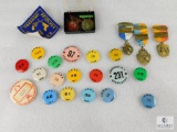 Lot of Vintage Freeport NY NRA and Revolver & Rifle Association Medals, Buttons and Patch