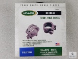 New Weaver Tactical 4-Hole Scope Rings 30mm Low Matte Picatinny