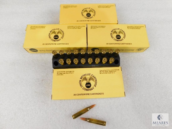 80 Rounds Remington UMC .223 REM 55 Grain Metal Case Ammo
