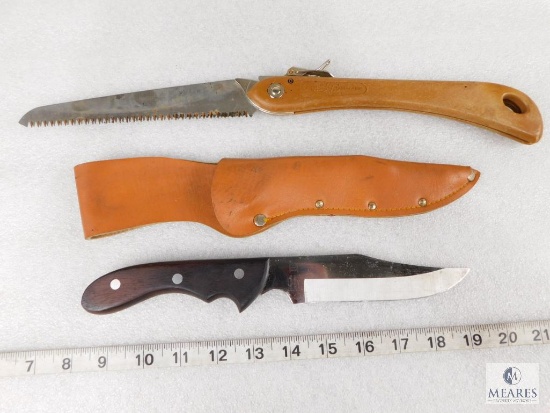 Santa Fe Triplex Stainless Steel Fixed Blade Knife and ARS Folding Hand Saw