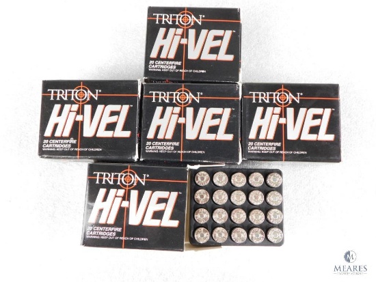 100 Rounds Triton Hi-Vel 9mm Luger +P 115 Grain BHP Self Defense Ammo