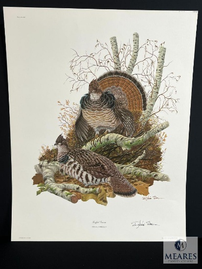 Registered Lithograph by Richard Sloan Ruffed Grouse Plate #12
