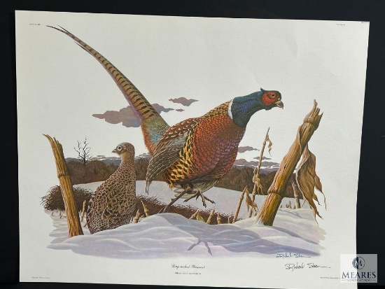 Registered Lithograph by Richard Sloan Pheasant Plate #3