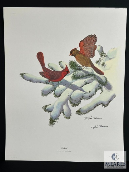 Registered Lithograph by Richard Sloan The Cardinal Plate #4