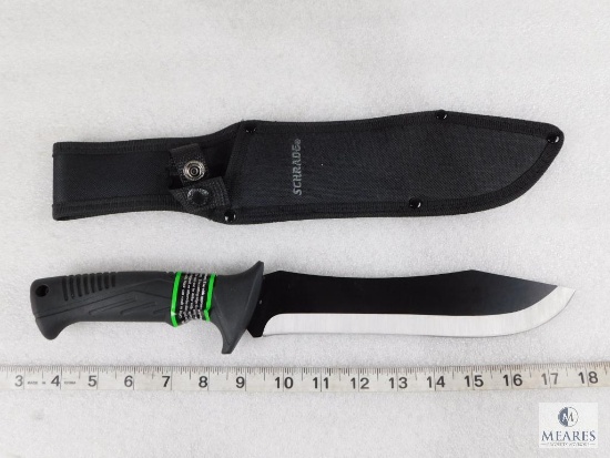 New Schrade Large Fixed Blade Tactical Survival Knife with Sheath