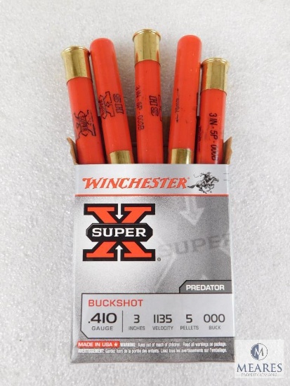 Five Rounds Winchester .410 Gauge Buckshot 3" 000Buck 1135 FPS