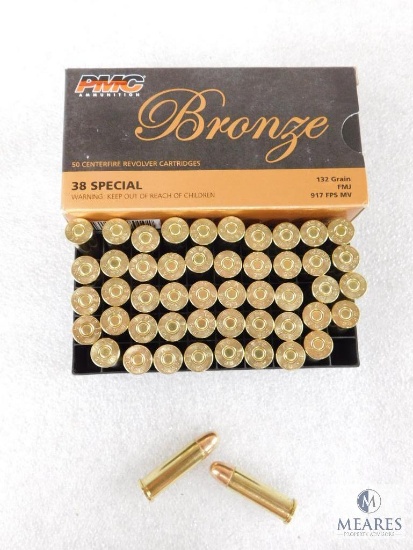 50 Rounds PMC .38 Special Ammo. 132 Grain FMJ
