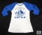 Scout Mom Adventure Shirt white with blue details Raglan Style Sz Medium