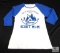 Scout Mom Adventure Shirt white with blue details Raglan Style Sz XL