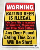New Funny Tin Sign Baiting Deer Is Illegal 12