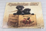 New Remington First In The Field Lab Puppies Tin Sign 12