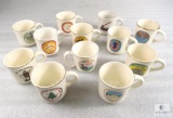 One Dozen Assorted Camp Vintage Boy Scouts Ceramic Coffee Mugs