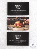 Bonefish Grill Restaurant Two Free Dessert & Free Appetizer Certificates