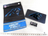 New Carolina Panthers Garden Flag and 3D Acrylic Carbon Fiber License Plate