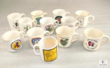 One Dozen Assorted Camp Vintage Boy Scouts Ceramic Coffee Mugs