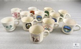 One Dozen Assorted Camp Vintage Boy Scouts Ceramic Coffee Mugs