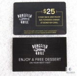 Bonefish Grill Restaurant $25 Gift Certificate and Free Dessert