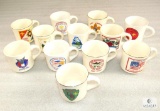 One Dozen Assorted Camp Vintage Boy Scouts Ceramic Coffee Mugs