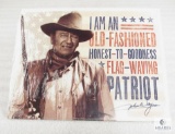 Tin Sign John Wayne Old Fashioned Patriot 12-1/2