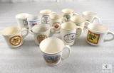 One Dozen Assorted Camp Vintage Boy Scouts Ceramic Coffee Mugs