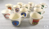One Dozen Assorted Camp Vintage Boy Scouts Ceramic Coffee Mugs