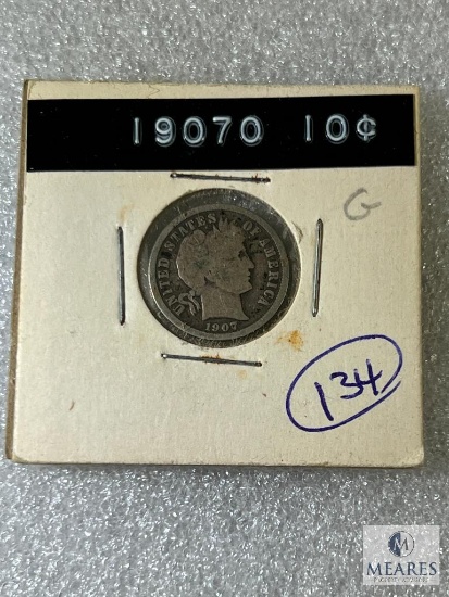 1907-O Barber Dime, G