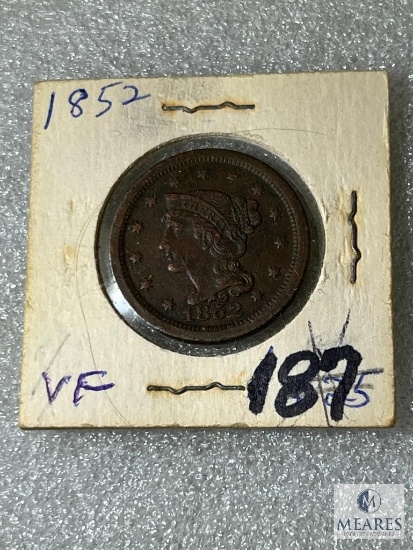 1852 Large Cent, VF