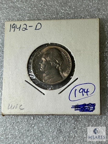 1942-D Jefferson Nickel, BU