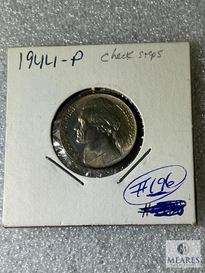 1944-P Silver Jefferson Nickel, MS 60