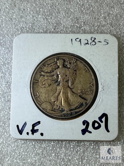 1928-S Walking Liberty Half, VF